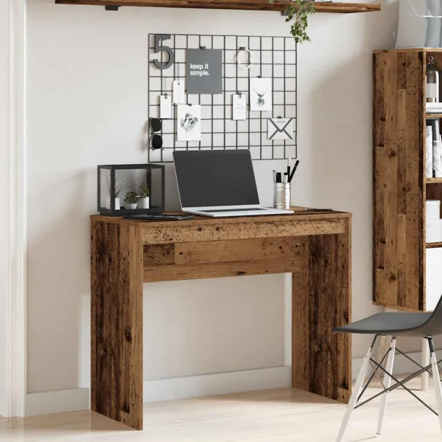 vidaXL Bureau 90x40x72 cm bewerkt hout oud houtkleurig Bruin