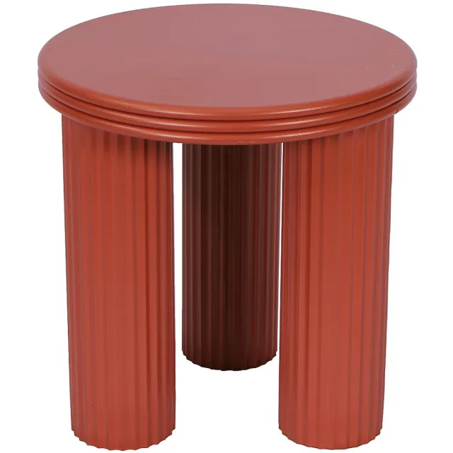 Vente-unique Bijzettafel in metaal - H 36 cm - Terracotta - RAVOKA