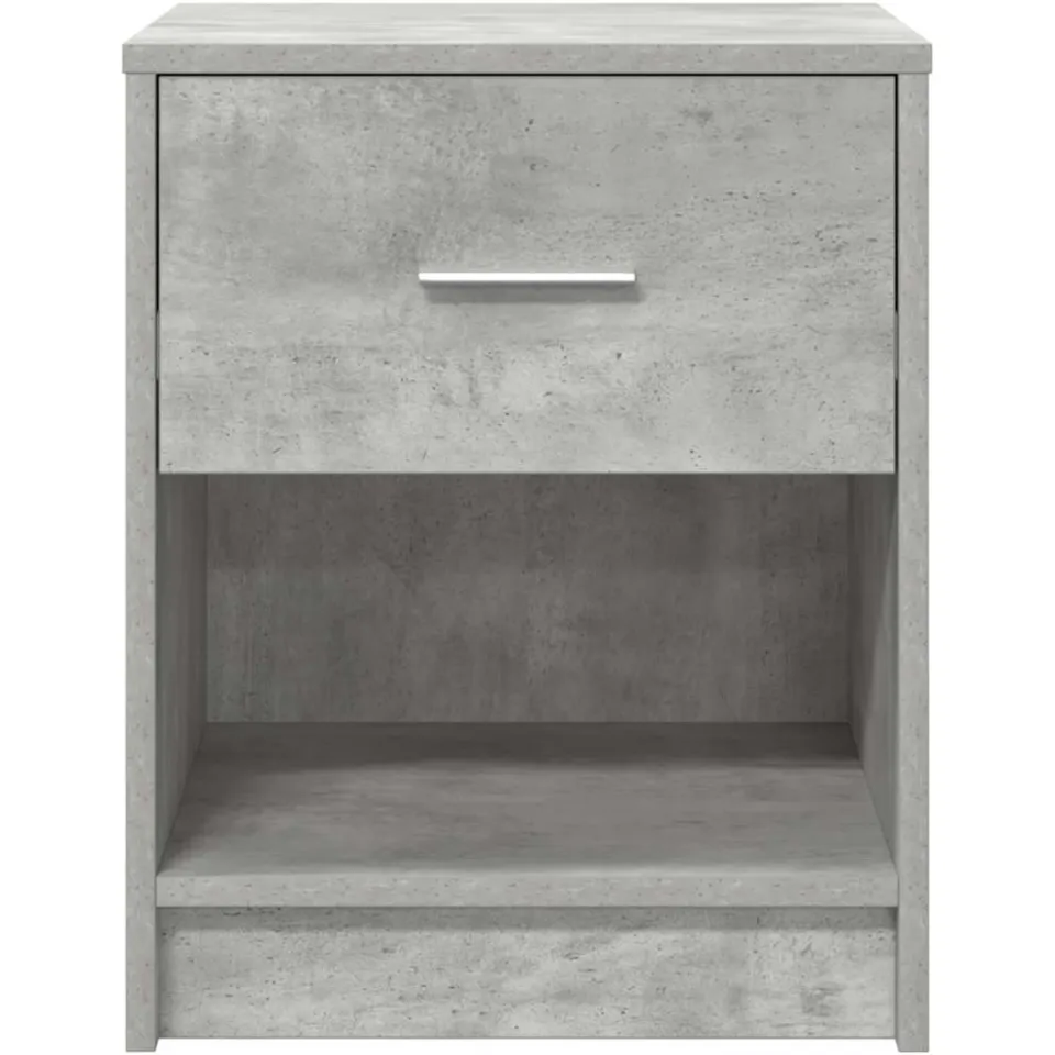 vidaXL Nachtkastjes 2 st met lade 40x34x50 cm betongrijs bruin, foto 4