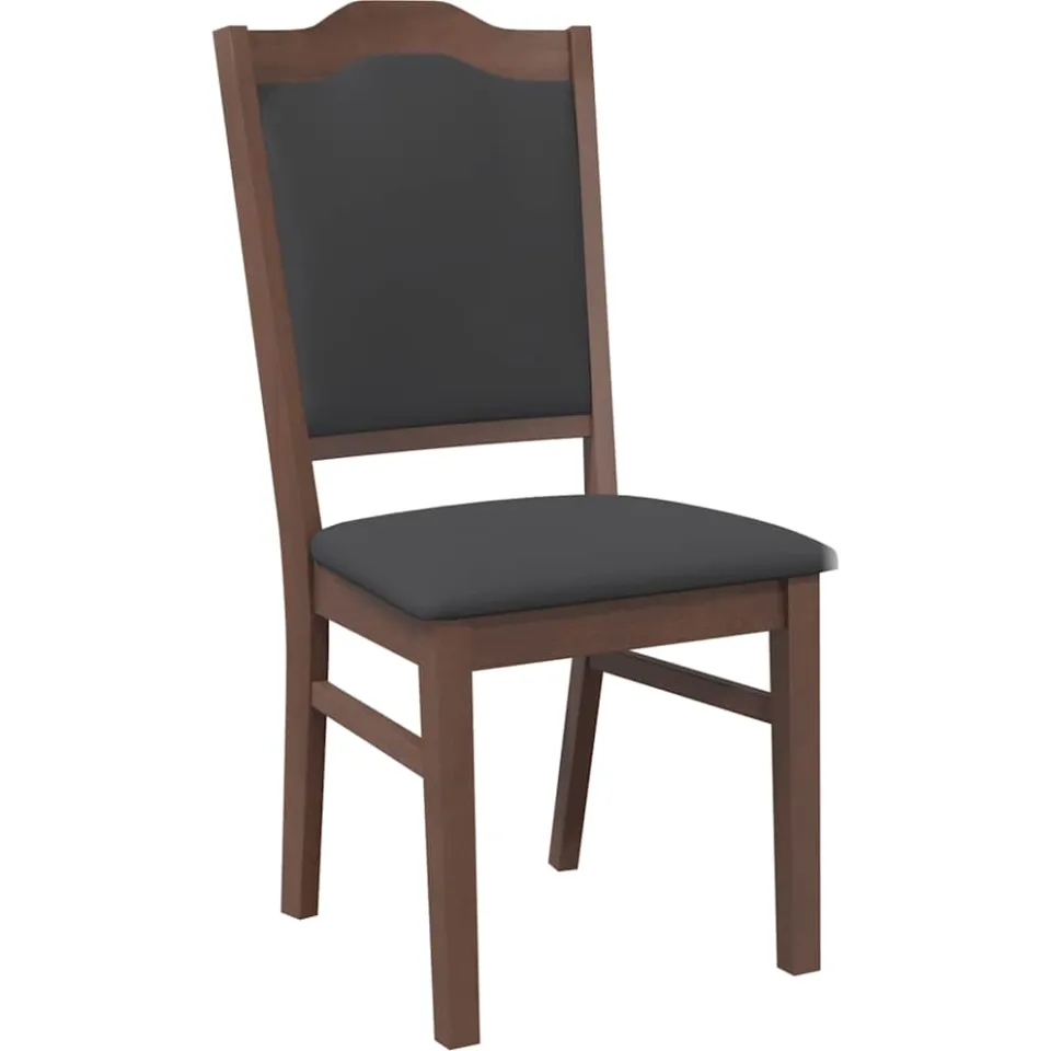 vidaXL Eetkamerstoelen met kussens 2 stuks bruin massief hout rubber, foto 4