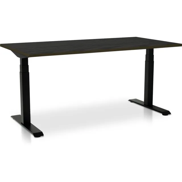 Multi Ratio Zit-sta bureau elektrisch verstelbaar - MRC PRO NEN-EN 527 | 180 x 80 cm | frame zwart - blad zwart eiken | memory functie met USB | 150kg draagvermogen Zwart frame