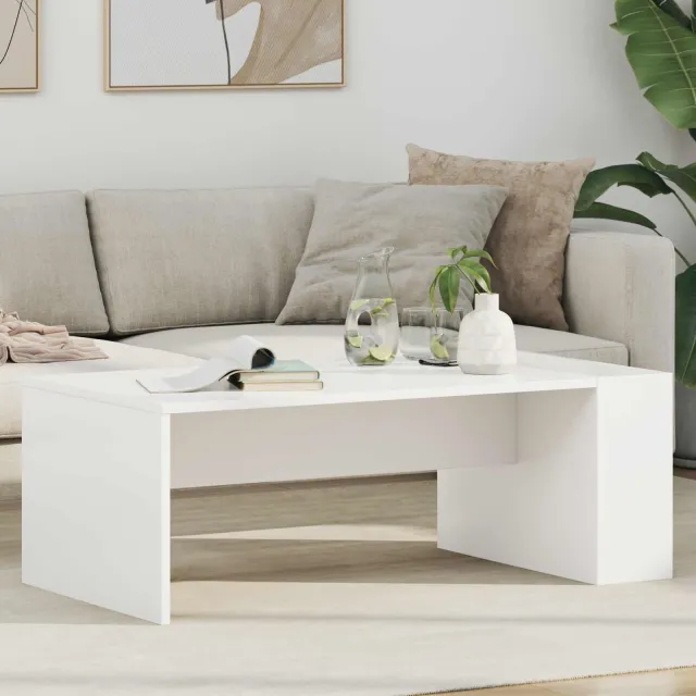 vidaXL Salontafel Wit 95 x 50 x 34 cm Bewerkt hout, foto 2
