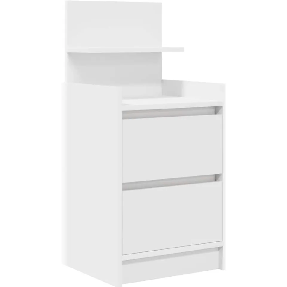 vidaXL Nachtkastje met 2 lades 38x34x80 cm wit
