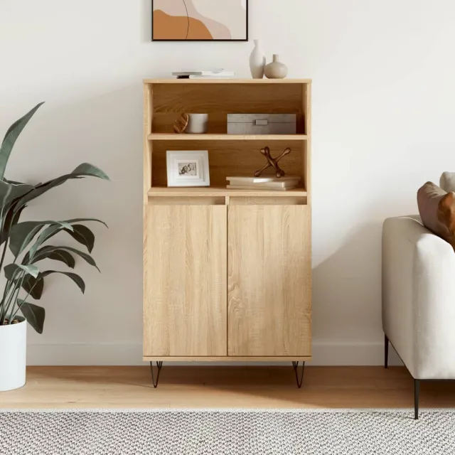vidaXL Hoge kast 60x36x110 cm bewerkt hout sonoma eikenkleurig, foto 2