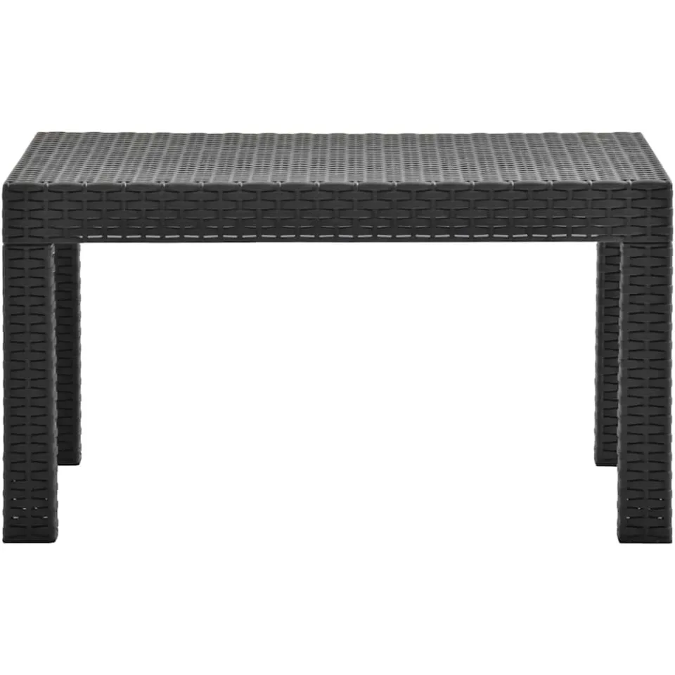 vidaXL Tuintafel 58x58x41 cm PP rattan antracietkleurig Anthraciet