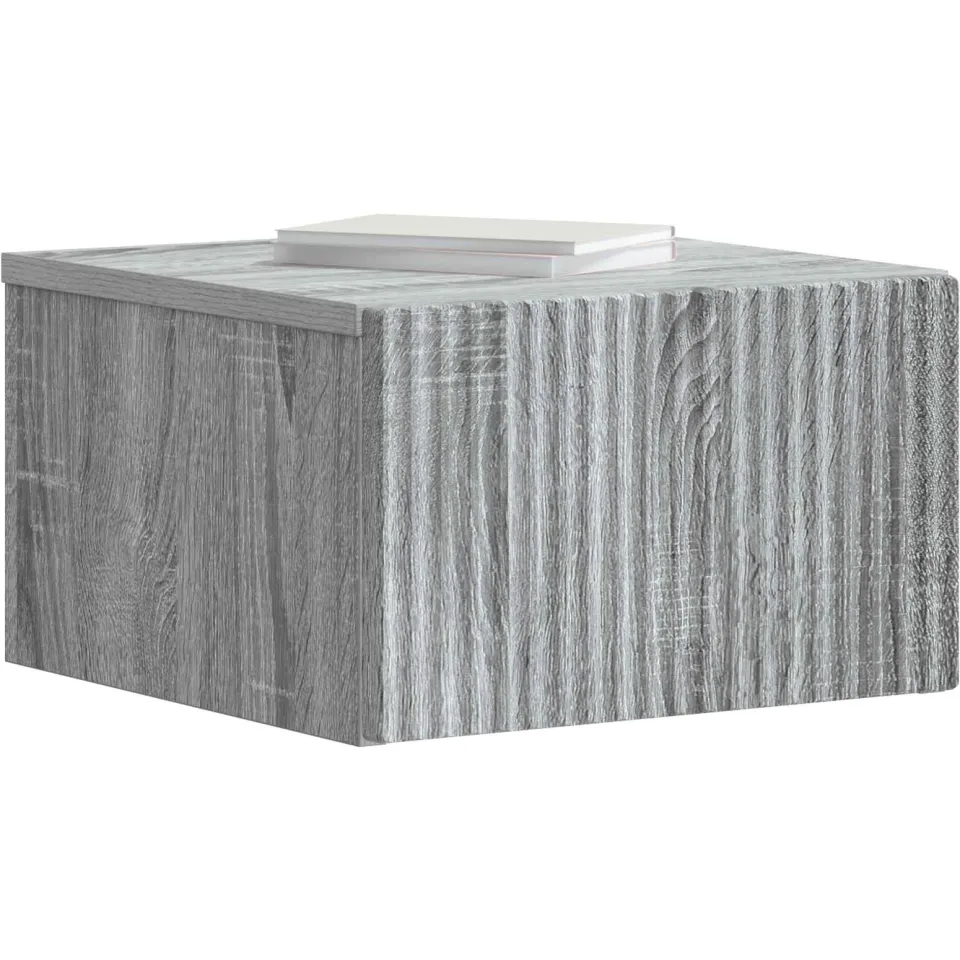 vidaXL Wandbeugel Bedkast Grijs sonoma 33 x 34,5 x 20 cm Bewerkt hout