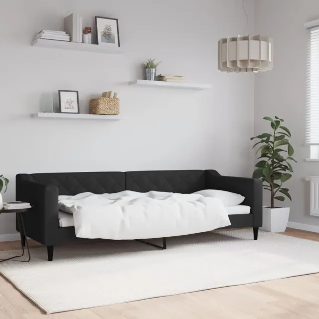vidaXL Slaapbank 80x200 cm stof zwart
