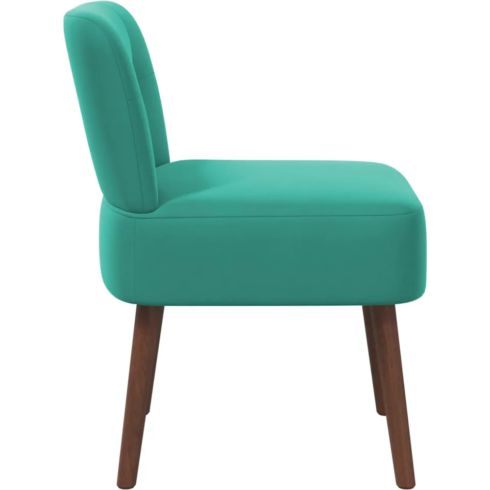 vidaXL Slipper Stoel Turquoise fluweel, foto 4