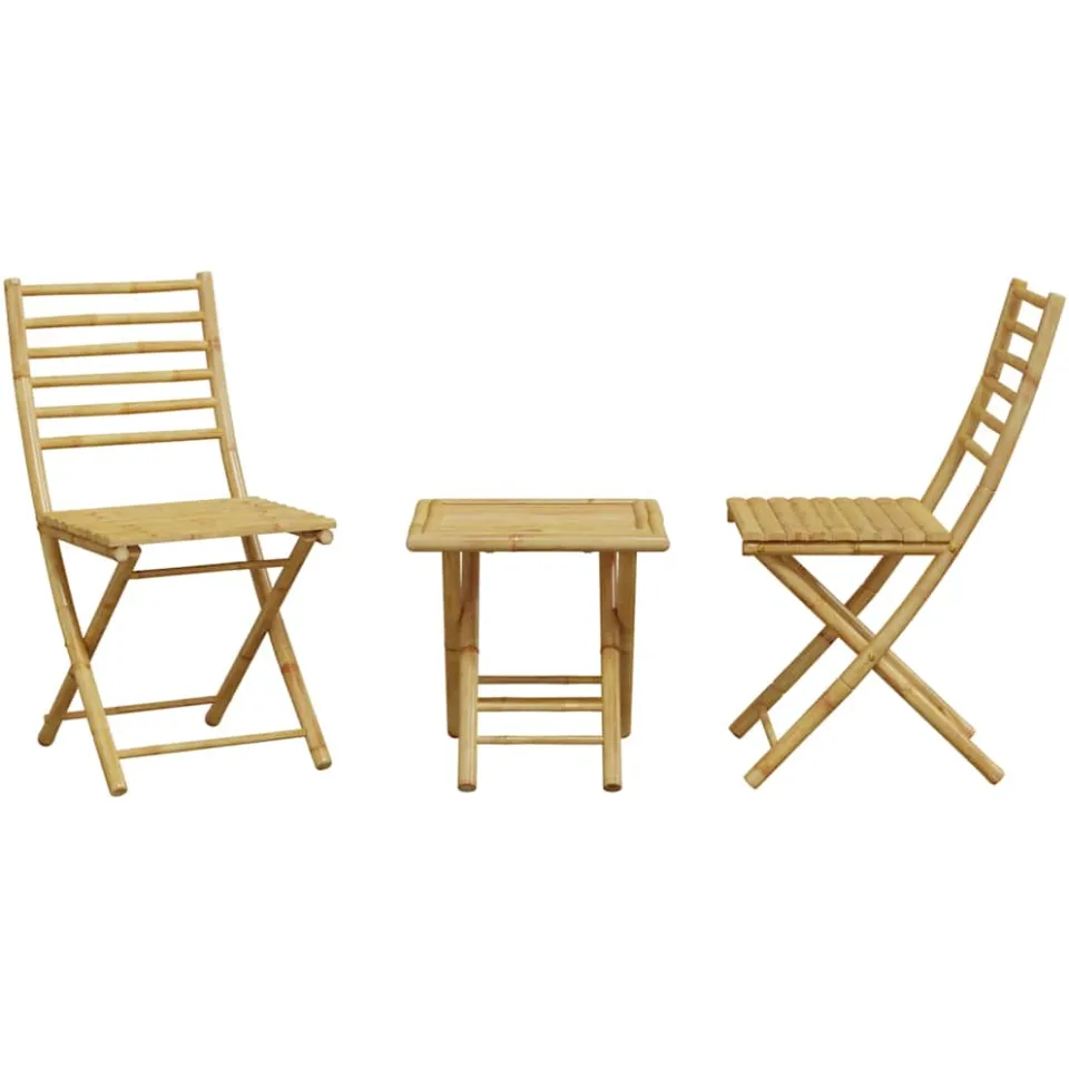 vidaXL 3-delige Bistroset bamboe bruin, foto 4