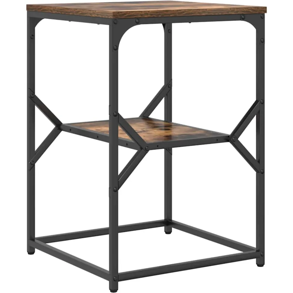 vidaXL Bijzettafel Gerookt eiken 41 x 40 x 60 cm Bruin
