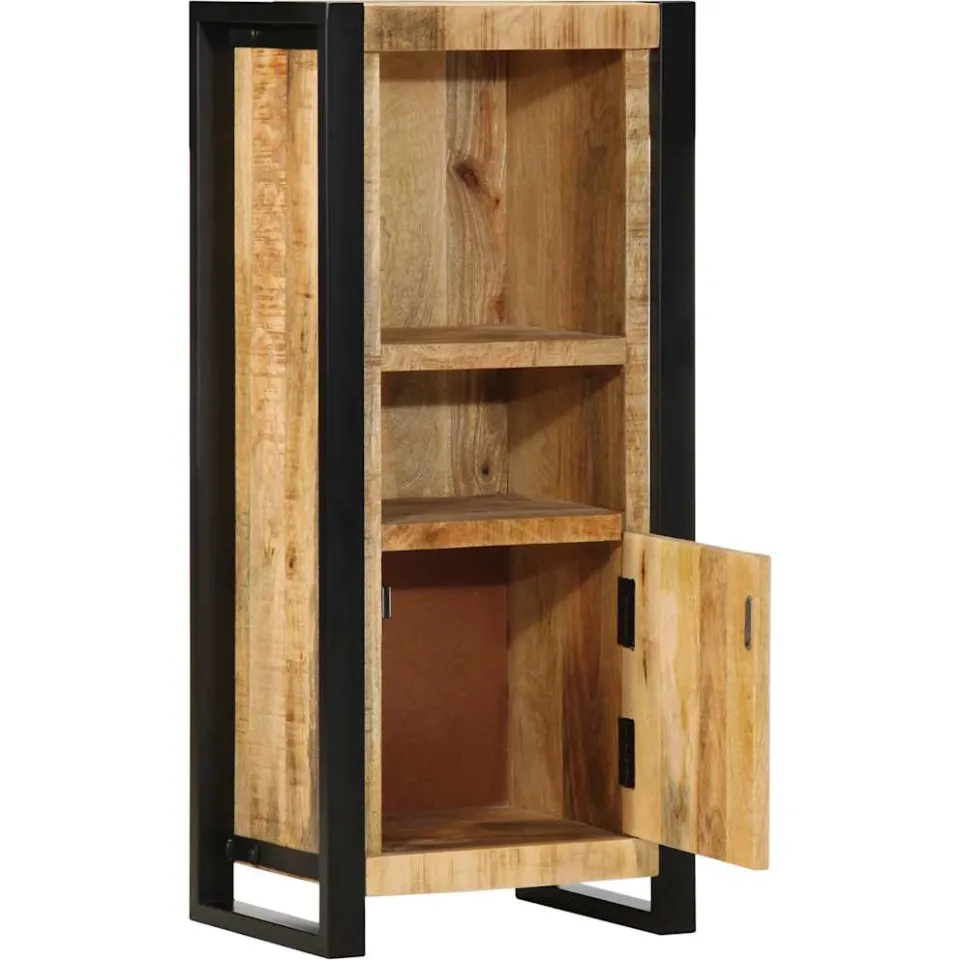 vidaXL Badkamerkast 40x30x90 cm massief ruw mangohout bruin, foto 2