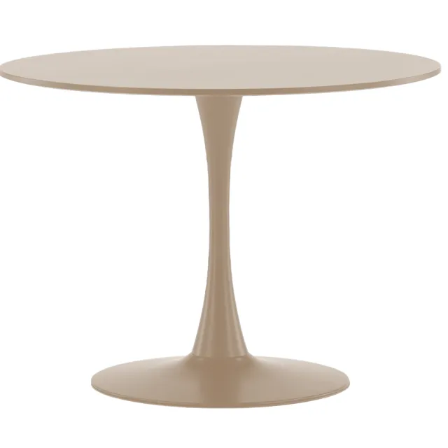 Nest living Amy houten eettafel beige - Ø100 cm