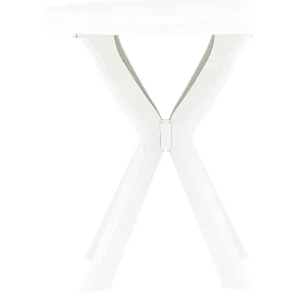 vidaXL Bistrotafel Ø70 cm kunststof wit, foto 3