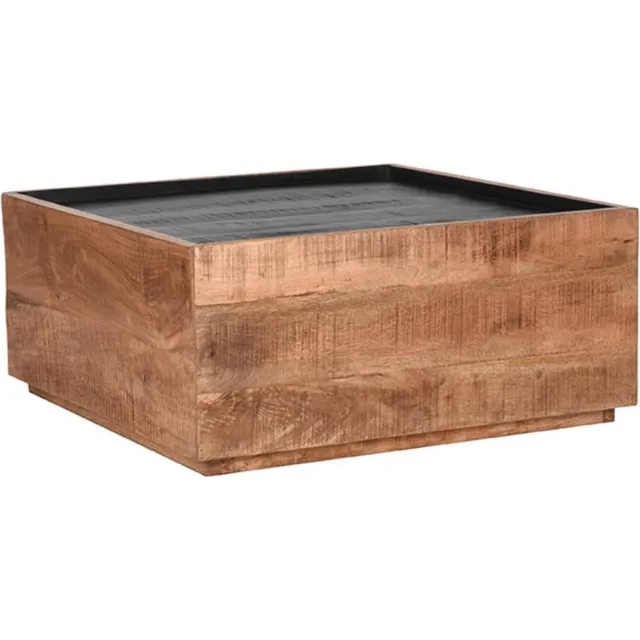 LABEL51 Noble Salontafel - Bruin - Hout - 80x80 cm