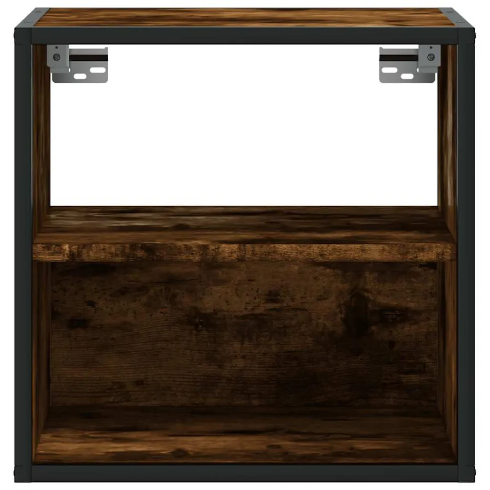 vidaXL Nachtkastje wandgemonteerd 40x31x39,5 cm gerookt eikenkleurig, foto 4