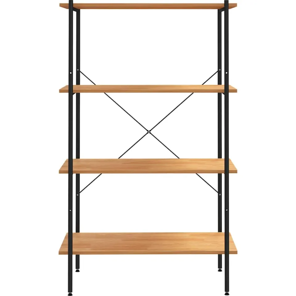 vidaXL Opbergrek 4-laags 80x40x130 cm zwart en eikenkleurig