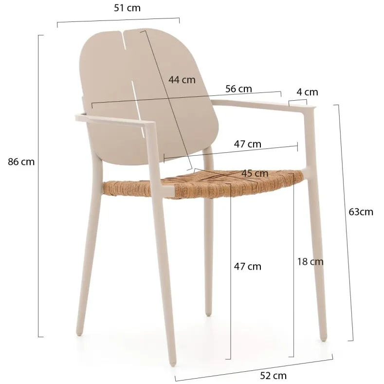 Manifesto Furniture Manifesto Talvullia dining tuinstoel stapelbaar taupe, foto 2