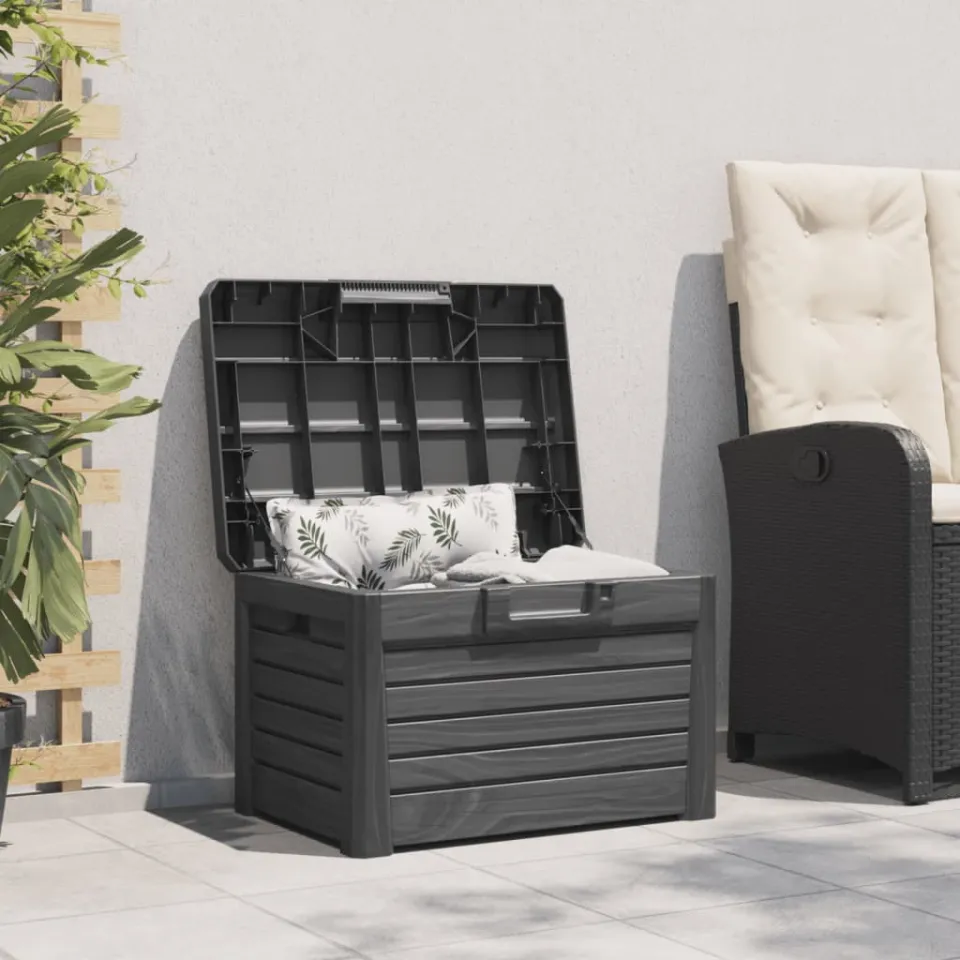 vidaXL Kussenbox 73x50,5x46,5 cm polypropeen antracietkleurig, foto 3