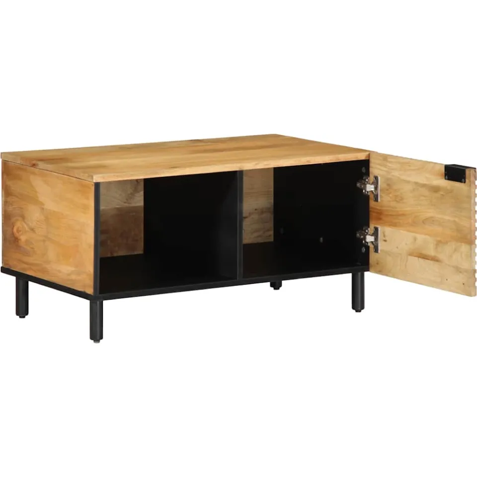 vidaXL Salontafel 80x50x40 cm massief mangohout bruin, foto 3