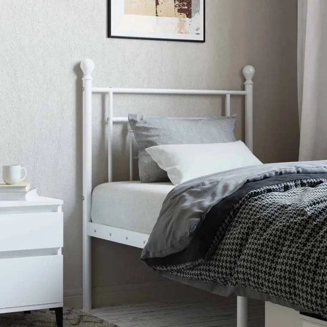 vidaXL Vervangend hoofdbord 75 cm metaal wit
