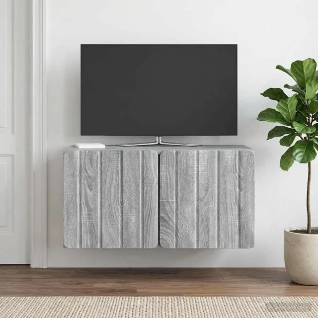 vidaXL Wandbeugel TV-kast 59,5 x 31 x 30 cm Grijs Sonoma Bewerkt hout, foto 2