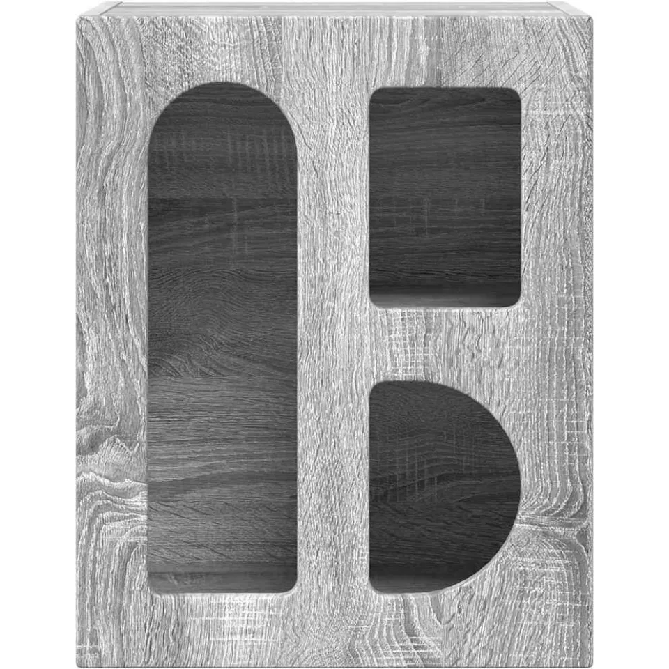 vidaXL Nachtkastje ELST Grijs Sonoma 40 x 35 x 50 cm Bewerkt hout, foto 3