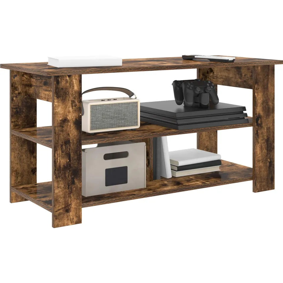 vidaXL TV-standaard Gerookt eiken 100 x 40 x 50 cm Bruin