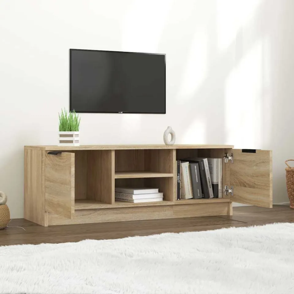 vidaXL Tv-meubel 102x35x36,5 cm bewerkt hout sonoma eikenkleurig, foto 3