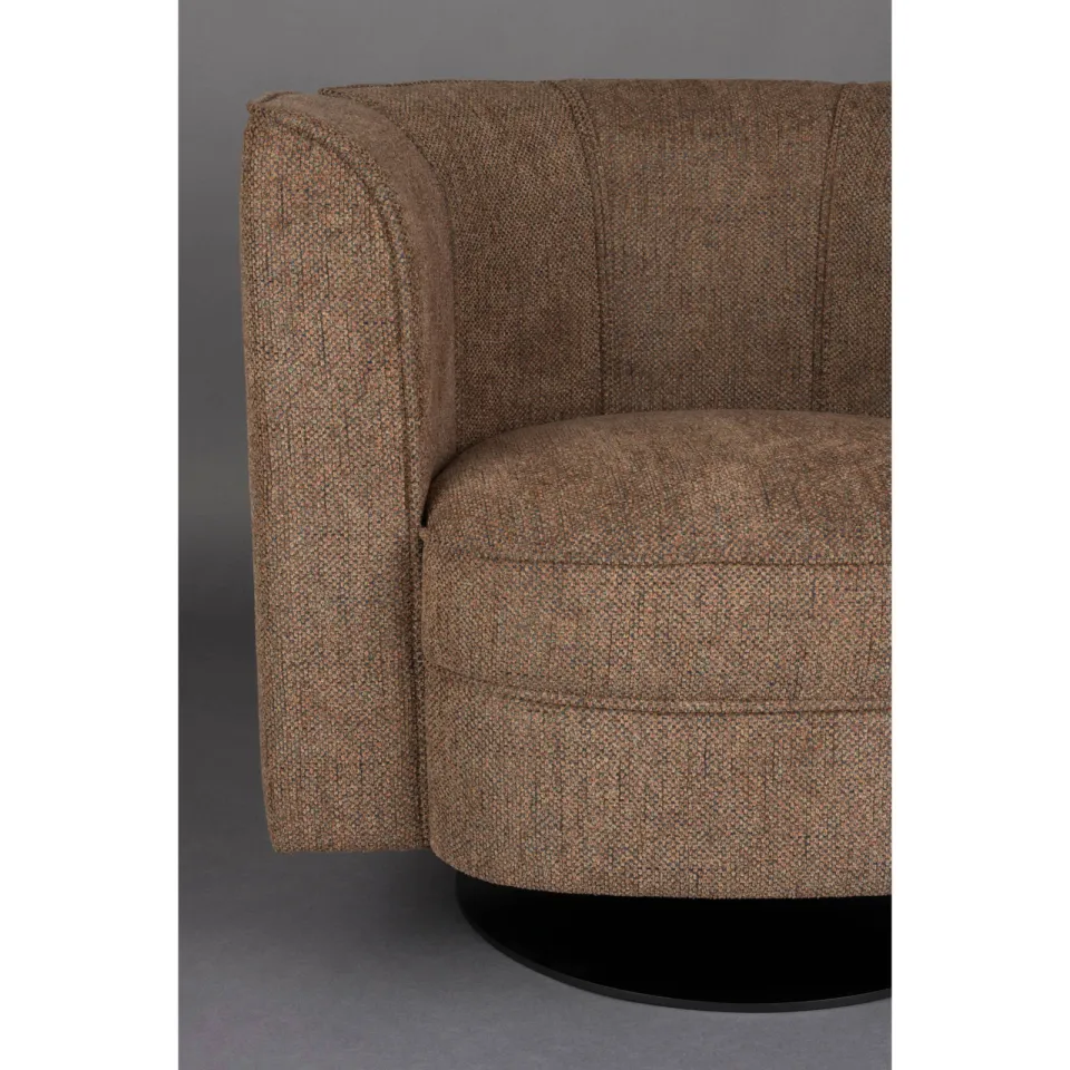 Dutchbone fauteuil Flower bruin, foto 7