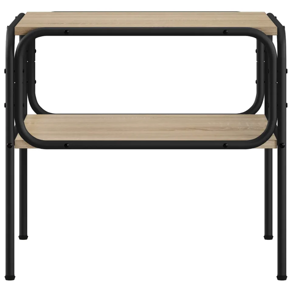 vidaXL Bijzettafel Sonoma Eiken 100 x 50 x 46 cm Bewerkt hout Bruin
