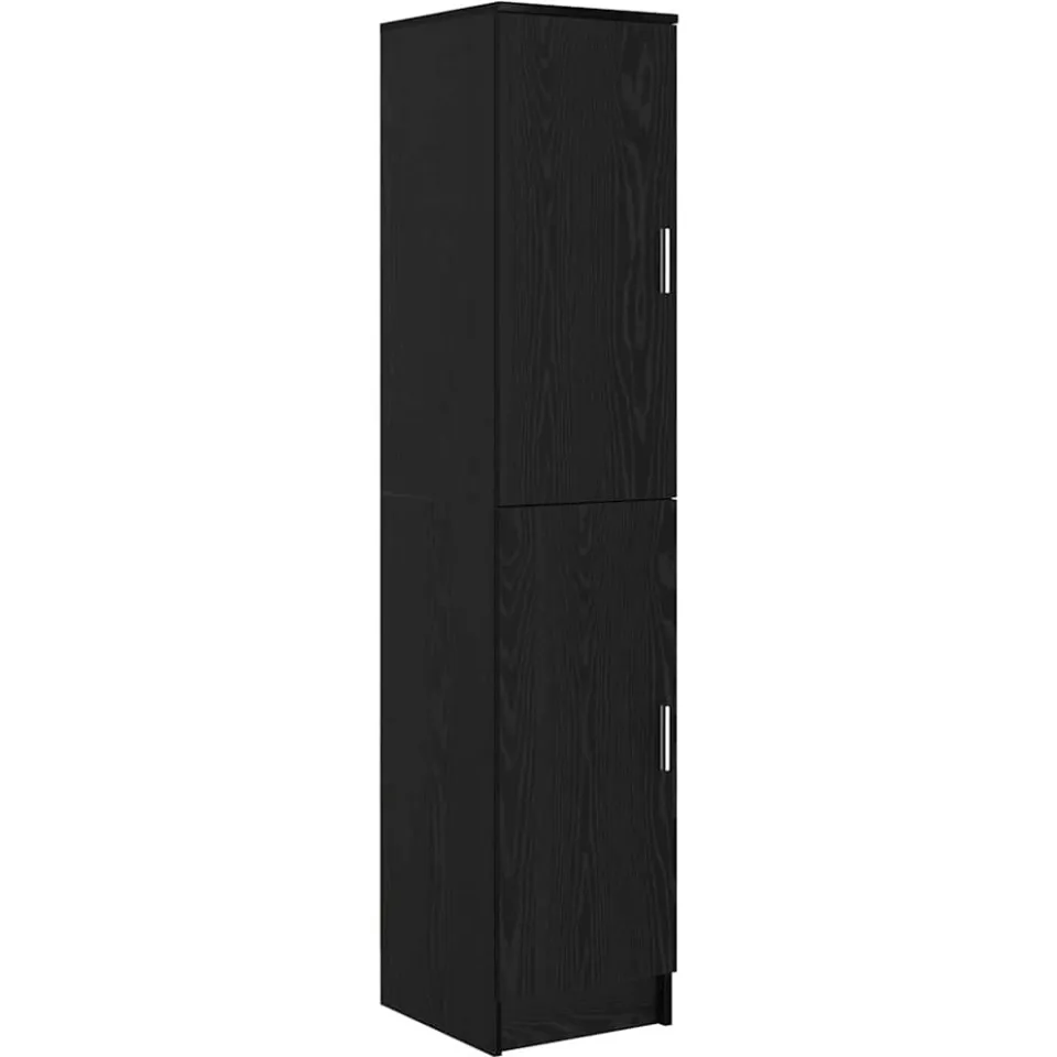 vidaXL Hoge kast Zwart Eiken 35 x 39 x 168 cm, foto 3
