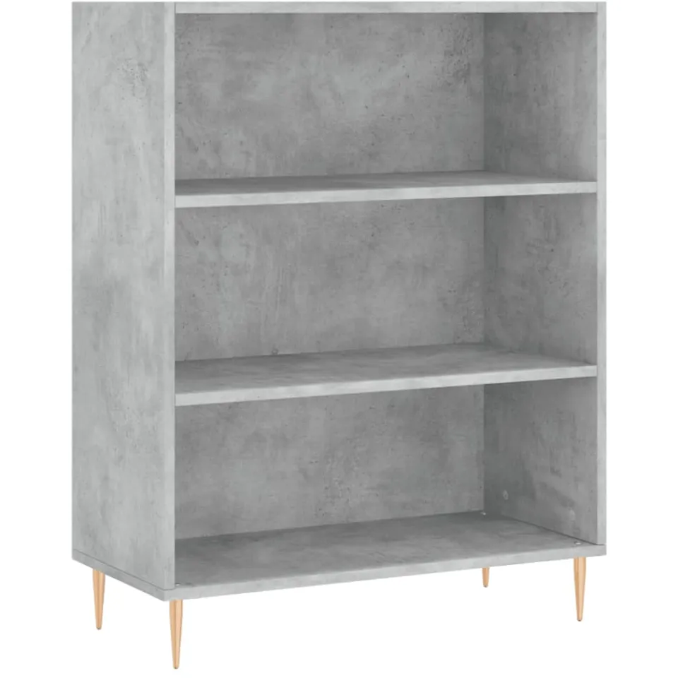 vidaXL Boekenkast 69,5x32,5x90 cm bewerkt hout betongrijs bruin, foto 3