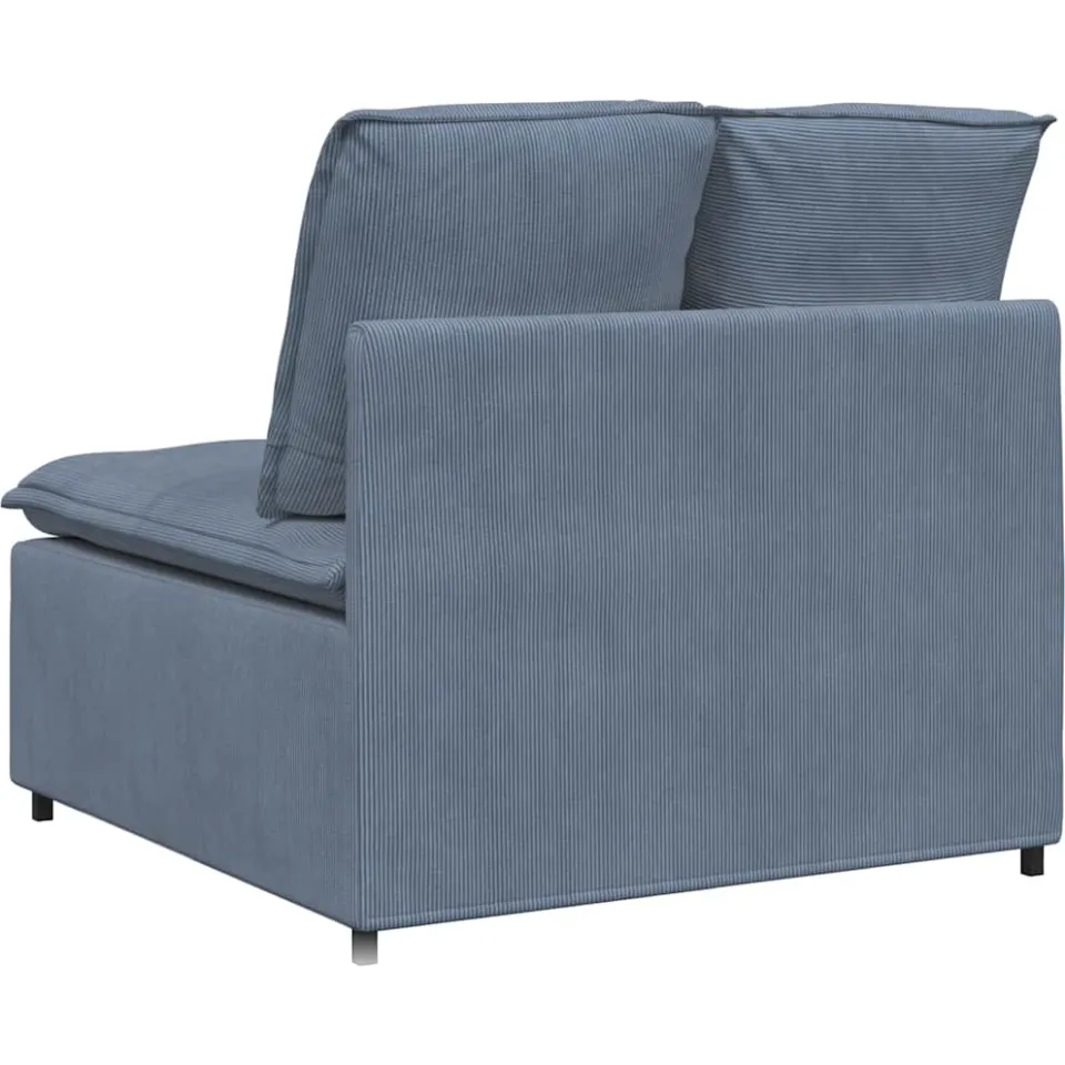 vidaXL Modulaire bank middenmodule met kussens 100 cm blauw, foto 4