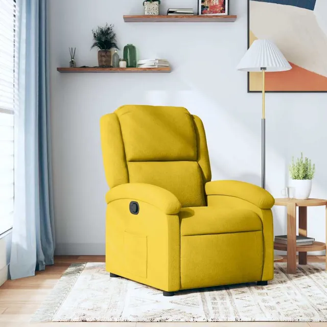 vidaXL Fauteuil verstelbaar fluweel geel