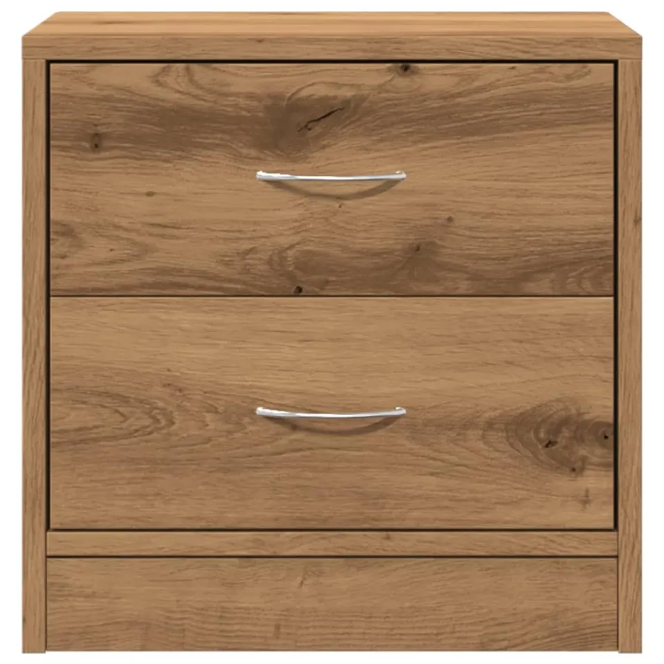 vidaXL Nachtkastjes 2 st 40x30x40 cm bewerkt hout artisanaal eiken, foto 4