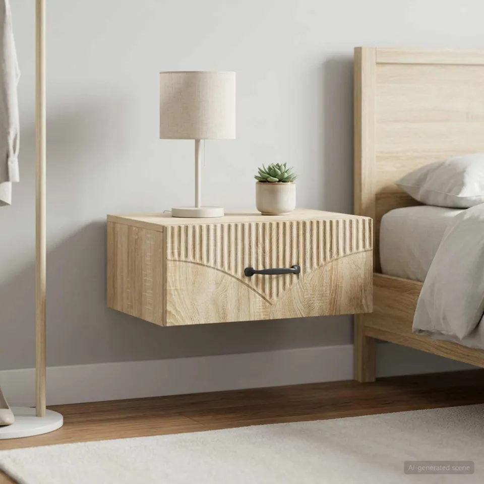 vidaXL Wandbeugel Bedkast 2 st Sonoma Eiken 49 x 34,5 x 20 cm, foto 4