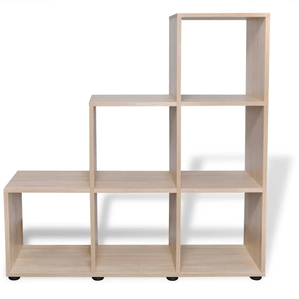 vidaXL Boekenkast/presentatiemeubel trapvormig 107 cm eikenkleur Bruin