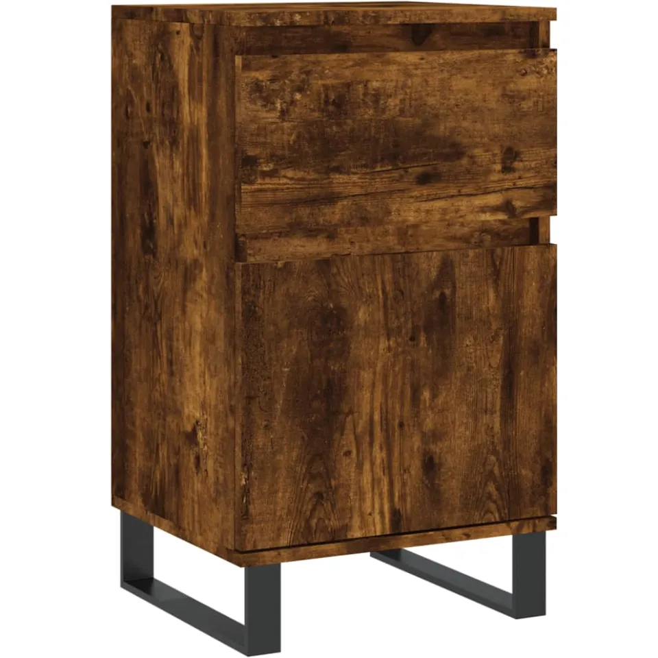 vidaXL Dressoir 40x35x70 cm bewerkt hout gerookt eikenkleurig