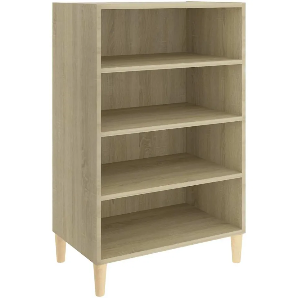 vidaXL Dressoir 57x35x90 cm bewerkt hout sonoma eikenkleurig, foto 3