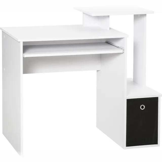 Homcom Computerbureau-E1-klasse spaanplaat-100x40x86,6cm-Wit