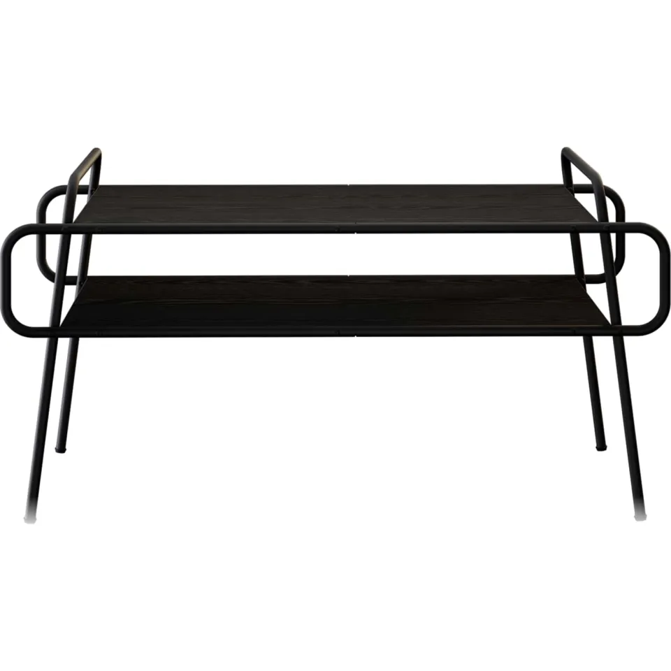 vidaXL Salontafel Zwart eiken 100 x 50 x 51 cm Bewerkt hout