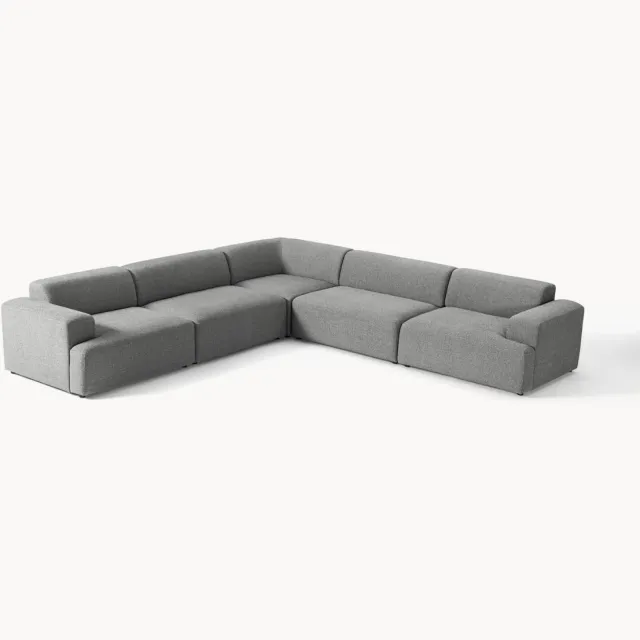 Westwing Collection XL hoekbank Melva Grijs