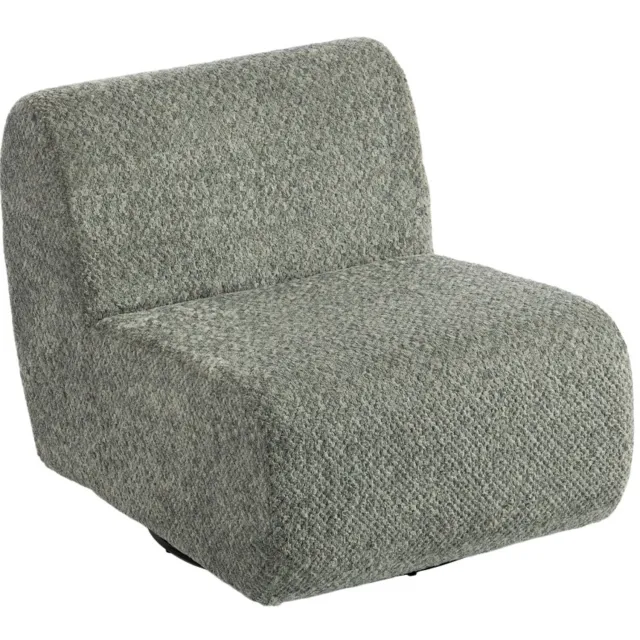 MODENUIT Draaifauteuil 70 x 90 x 70 cm - 360 Graden Draaibaar - Woonkamer en Slaapkamer - Polyester - Grijs