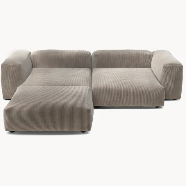 vetsak Modulaire corduroy hoekbank Vetsak (3-zits) Beige
