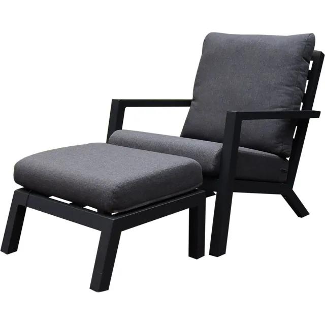 AVH-Collectie Malaga lounge balkonset 2 delig antraciet aluminium