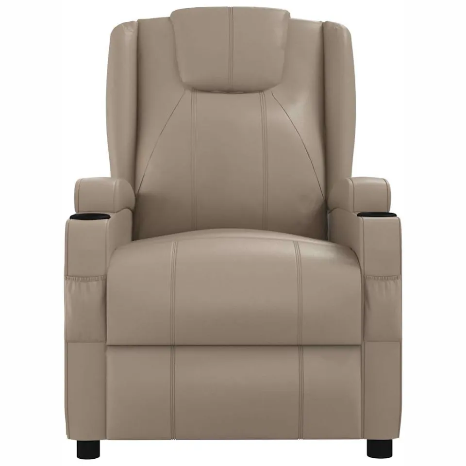 vidaXL Massagestoel kunstleer cappuccinokleurig