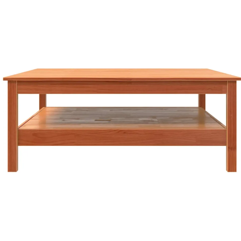 vidaXL Salontafel 100x100x40 cm massief grenenhout wasbruin