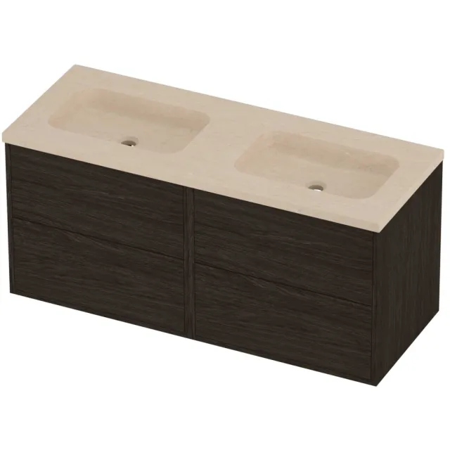Proline Rollo Badmeubelset Hardsteen Elegant 120x46x54 cm Sand Stone Mokka Oak Eiken