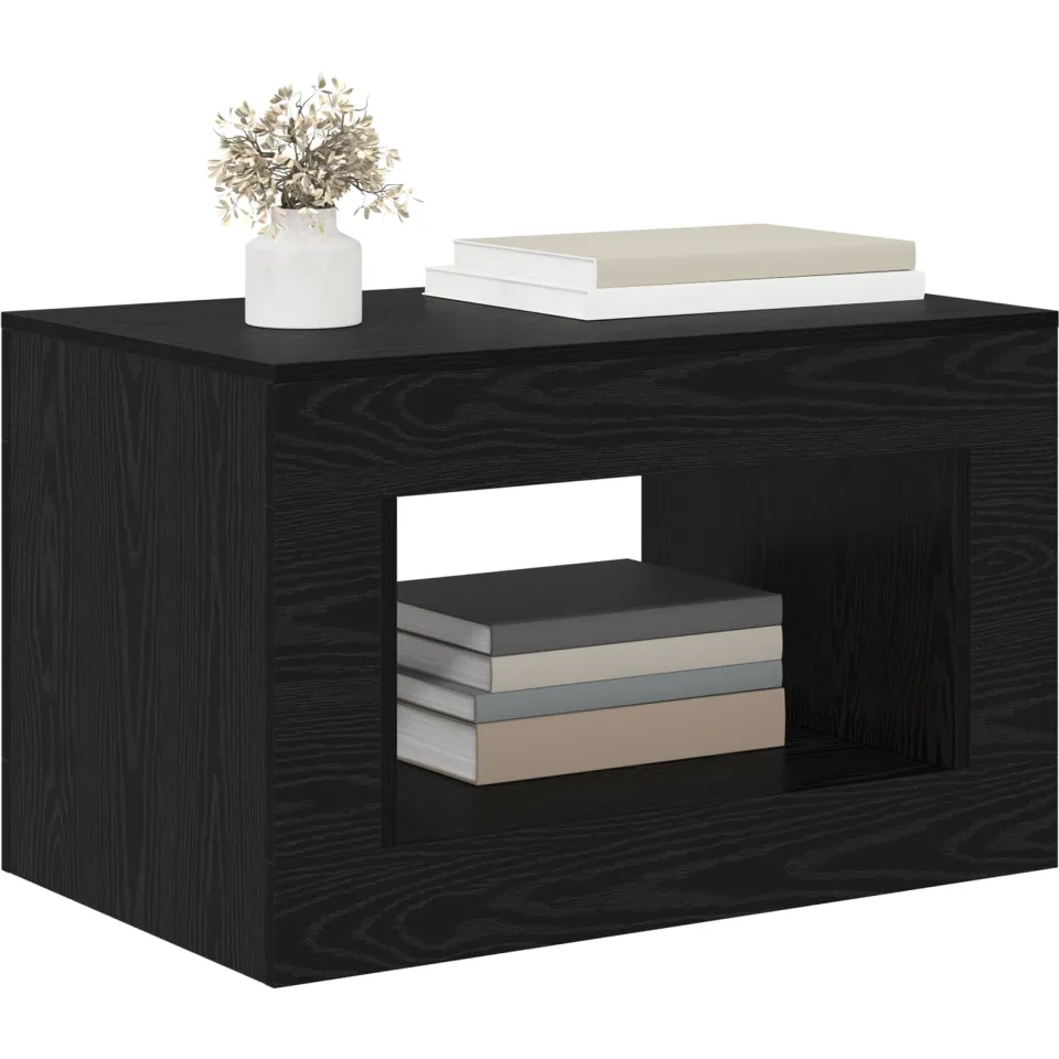 vidaXL Coffee Table Zwart eiken 80.5 x 50 x 50 cm Bewerkt hout