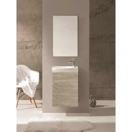 Royo Fonteinmeubelset Ravel - Inclusief Keramische Wastafel - Softclose - Eiken - 60x44,5x24,3cm, foto 2